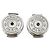 Hermès Pendientes de botón Hermes chapados en oro Plata Naranja - vista 5
