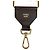 Alça Fendi FF Logo Castanho e Rosa Couro e Lona Marrom - vista 5