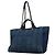 Chanel Deauville Tweed Chain Tote Bag Marineblau
