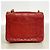 Bolsa de Ombro Chanel Mini Matelassé com Corrente Vermelho - vista 12