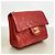 Bolsa de Ombro Chanel Mini Matelassé com Corrente Vermelho - vista 2