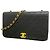 Chanel Matelassé Schultertasche mit Kette Schwarz
