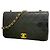 Timeless Bolsa de Ombro com Corrente Chanel Matelassé Preto