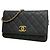 Cartera de hombro con cadena Chanel Matelassé Negro
