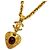 Chanel Coco Mark Gripoix lange Halskette Rot Golden