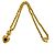 Chanel Coco Mark Gripoix lange Halskette Rot Golden - Ansicht 2