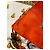 Hermès Pañuelo de seda Napoléon Castaño Negro Blanco Roja Verde Naranja Gold hardware - vista 3