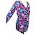 Antik Batik Hibiscus Baumwollkleid Lila