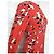Cacharel Vestido de Seda Preppy Estampado Floral Negro Blanco Roja - vista 8