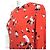 Cacharel Vestido de Seda Preppy Estampado Floral Negro Blanco Roja - vista 9