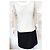 Autre Marque Jersey Alesia de punto crema y tul Crudo - vista 3