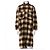 The Kooples Abrigo Largo de Mezcla de Lana a Cuadros Castaño Beige - vista 7