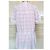 Cacharel Vestido Corto de Algodón Cuadros Vichy Rosa Blanco - vista 2