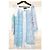 Antik Batik by Monoprix Vestido Oversize Estampado Geométrico Blanco Azul Verde - vista 2