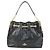 Coach Schultertasche aus Leder Schwarz