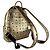 Sac à dos MCM en cuir noir et doré - vue 10
