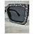 Louis Vuitton Occhiali da Sole Quadrati Perle e Strass SS24 Nero Silver hardware - vista 7