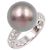 Cartier So Pretty Ring mit Diamanten und schwarzer Perle Braun Silber