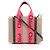 Bolso Tote 2-Way Chloé Woody Small Castaño Rosa Beige