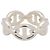 Ring Hermès Anello Hermes Enchainée PM Argento - vista 2