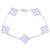 Bracciale Van Cleef & Arpels Vintage Alhambra 5 Motivi Argento Blu