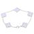 Bracciale Van Cleef & Arpels Vintage Alhambra 5 Motivi Argento Blu - vista 2