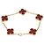 Van Cleef & Arpels Vintage Alhambra Armband aus Karneol Rot Golden - Ansicht 2