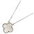 Van Cleef & Arpels Vintage Alhambra Halskette aus Perlmutt Silber Weiß