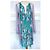 Antik Batik Preppy Folk Seidenvoile Maxikleid Weiß Grün Lila - Ansicht 2