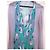 Antik Batik Preppy Folk Seidenvoile Maxikleid Weiß Grün Lila - Ansicht 6