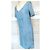 Cacharel Vestido de Seda Preppy Liberty Floral Blanco Azul Verde Azul claro - vista 13