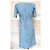 Cacharel Vestido de Seda Preppy Liberty Floral Blanco Azul Verde Azul claro - vista 3