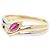 Anello Seiko con rubini e diamanti - vista 2