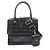 Borsa a mano 2-Way Miu Miu con logo embossed Nero