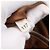 Sac à main PRADA en cuir marron argent BR2804 Auth am12375V Argenté - vue 25