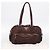 Sac à main PRADA en cuir marron argent BR2804 Auth am12375V Argenté - vue 27