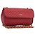 Bolsa de Ombro com Corrente BALLY em Couro Vermelho e Ouro Auth 195012 Dourado