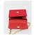 Borsa a tracolla CHANEL Matelasse Chain Gribois Raso Rosso Gold CC Auth 195020 D'oro - vista 15