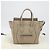Céline CELINE Luggage Micro Shopper Hand Bag Leather Beige Silver Auth 196658V Plata - vista 26