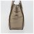 Céline CELINE Luggage Micro Shopper Hand Bag Leather Beige Silver Auth 196658V Plata - vista 4