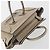 Céline CELINE Luggage Micro Shopper Hand Bag Leather Beige Silver Auth 196658V Plata - vista 6