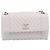 Borsa a tracolla CHANEL V Stitch Chain Chevron in pelle Bianco Navy CC Auth BA15077SAM Blu navy - vista 2