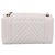 Borsa a tracolla CHANEL V Stitch Chain Chevron in pelle Bianco Navy CC Auth BA15077SAM Blu navy - vista 3