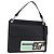 PRADA Schultertasche aus Saffiano-Leder Schwarz Silber Auth ka5546A