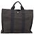 Hermès HERMES Her Line MM Handtasche Canvas Grau Silber Auth 205886A Braun - Ansicht 3