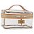 Necessaire per cosmetici Burberrys Vanity in vinile trasparente argento Auth 203676A