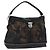 Borsa a Tracolla PRADA Nylon Pelle Khaki Silver BR4549 Auth am12573V Argento Cachi