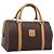 Céline Borsa Boston CELINE Macadam Canvas PVC Leather Brown Gold Auth 204457V Marrone D'oro