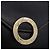 Céline Borsa a tracolla Circle CELINE in pelle nera e oro Auth 205823 Nero - vista 19