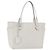 Saco Tote LOEWE em couro branco e dourado Auth ka6256